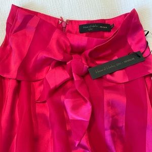 HOUSE OF HARLOW 1960 by Revolve hot pink stripe bow midi skirt